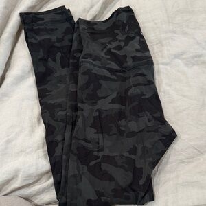 Lululemon Athletica green Camouflage Leggings